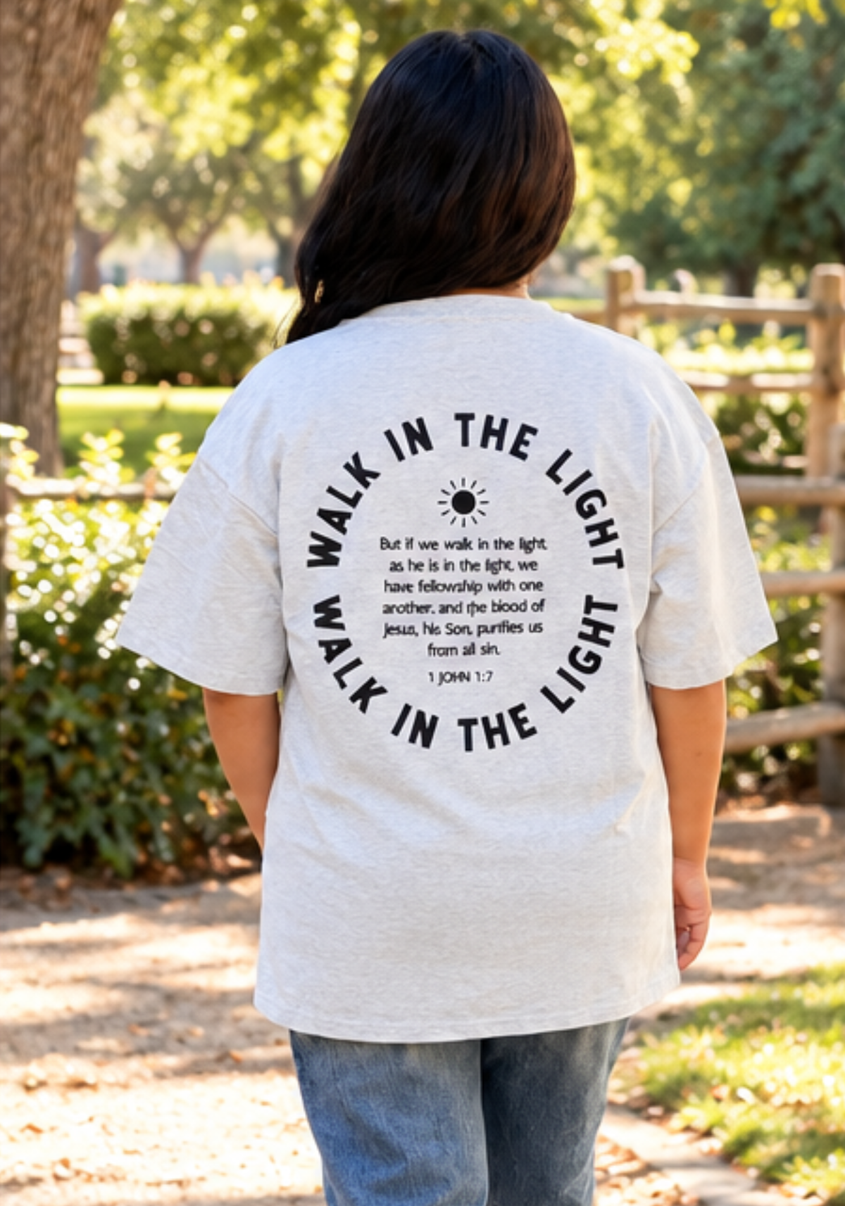Walk in the Light – Premium Cotton Christian T-Shirt