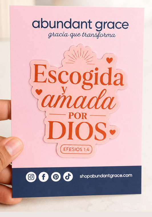 Escogida y Amada por Dios Sticker | Spanish
